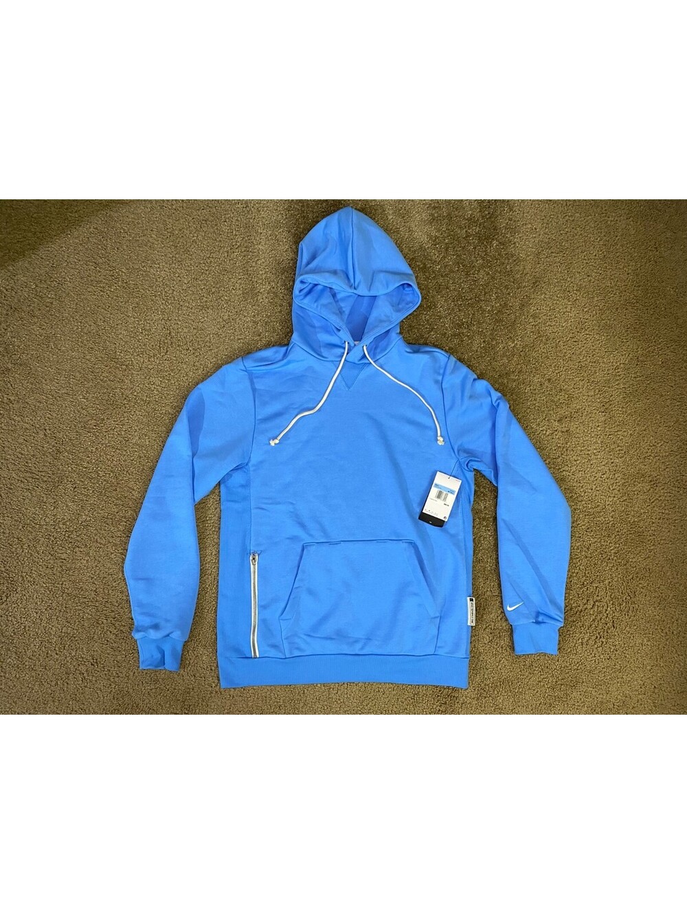 Nike Standard Issue Basketball Hoodie Mens MT Blue Kangaroo Pockets Pullover